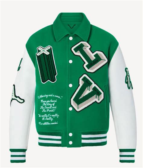 green lv jacket|louis vuitton varsity leather jacket.